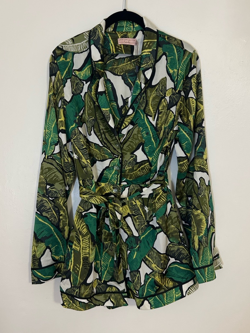 Banana Leaf Long Sleeve Romper